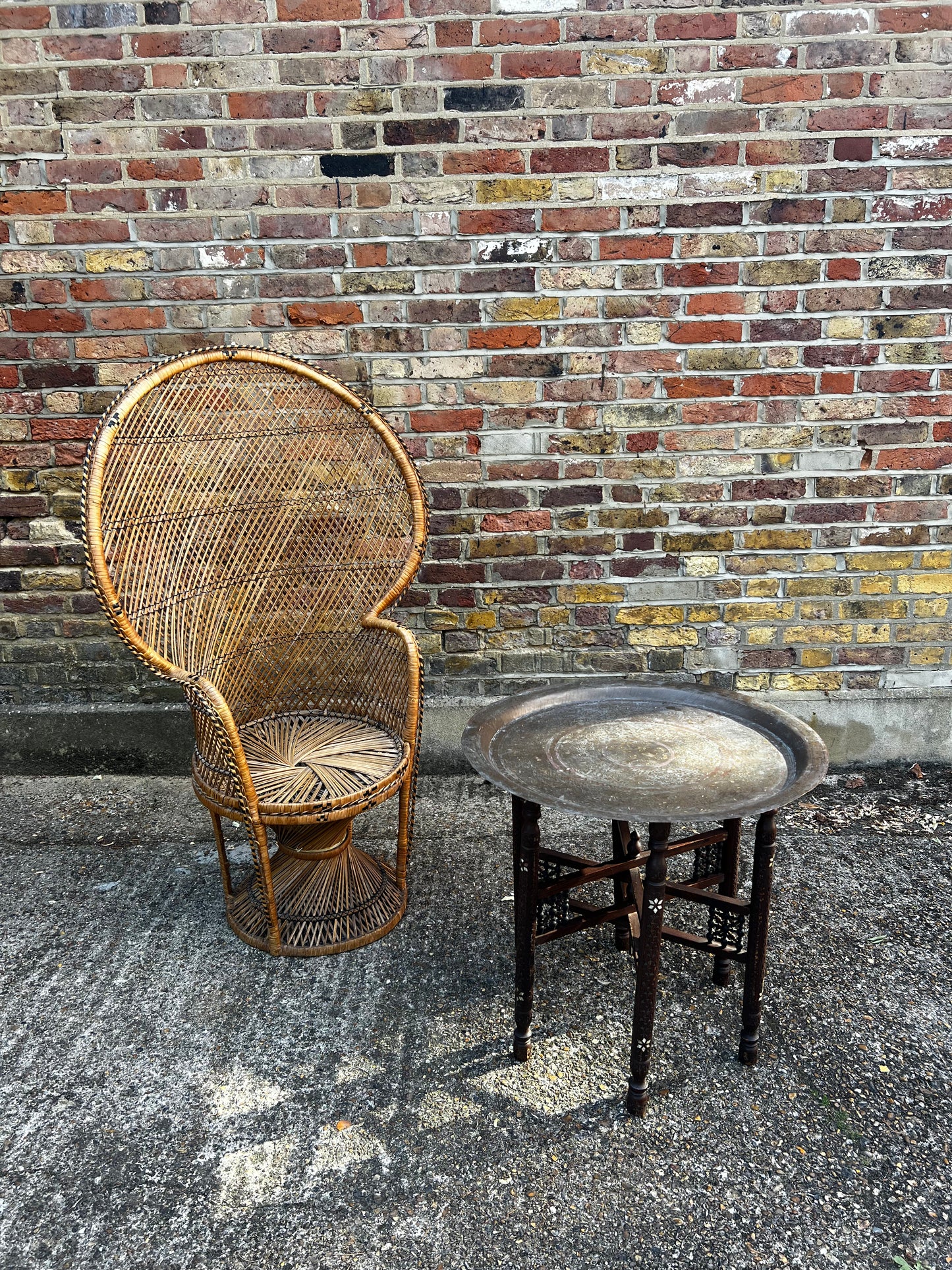 Peacock Chair: Natural Wicker Twist Base Full Size