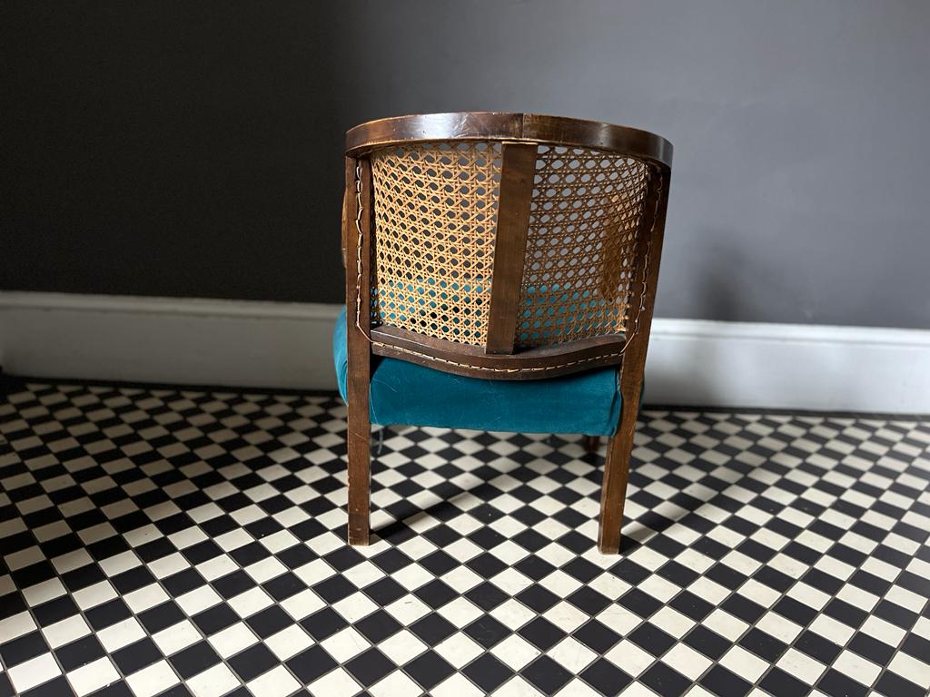 Rattan Backed Fireside Chair